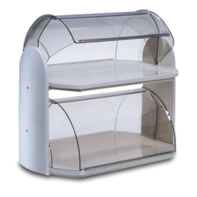 RO-Vitrina para bollería doble piso 300x400x460 mm.