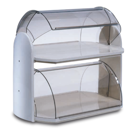 RO-Vitrina para bollería doble piso 300x400x460 mm.