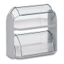 RO-Vitrina para bollería mini doble piso 190x300x320 mm.