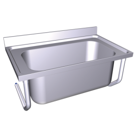 RO-Fregadero colg.c/palomillas 1C 1000x600x340 mm. Dimensiones cubeta 860x495x380 mm.