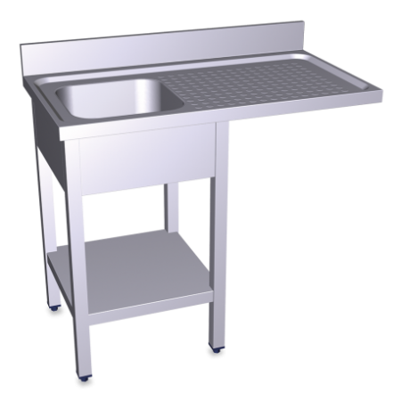 RO-Fregadero para lavavasos 1C,ED 1000x550x850 mm. Dimensiones cubeta 330x330x200 mm.