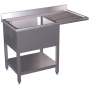 RO-Fregadero para lavavajillas 1C,ED 1200x700x890 mm. Dimensiones cubeta 500x450x250 mm.