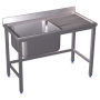 RO-Fregadero gran capacidad 1C,ED 1600x700x850 mm. Cubeta 950x500x400 mm.