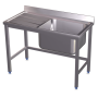 RO-Fregadero gran capacidad 1C,EI 1300x700x850 mm. Cubeta 800x400x500 mm.