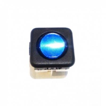 RO-Interruptor Azul 25x25mm 230V Tecla Redonda