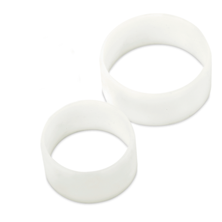 RO-Pack de 2 aros de emplatar en fibra blanca 1 ud. de ø60x45 mm. y 1 ud. de ø80x45 mm.