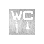 RO-Pictograma inoxidable WC" 120x120x1.5 mm."