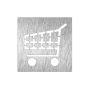 RO-Pictograma inoxidable Carro" 120x120x1.5 mm."
