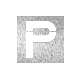 RO-Pictograma inoxidable Parking" 120x120x1.5 mm."