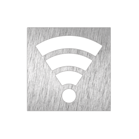 RO-Pictograma inoxidable Zona Wifi" 120x120x1.5 mm."