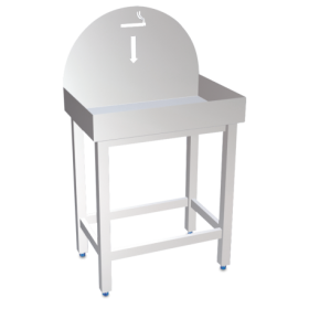 RO-Cenicero inoxidable gran capacidad 600x400x750 mm.