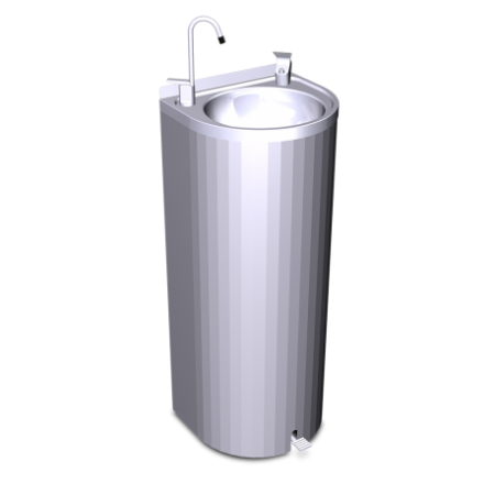 RO-Fuente de agua de columna con pedal 350x300x850 mm.