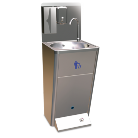 RO-Lavamanos integral registrable un pulsador dimensiones 450x450x1250 mm