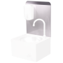 RO-Peto postizo liso para acoplar a lavamanos de 350 mm. Dimensiones: 351x400 mm.