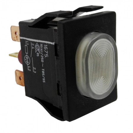RO-Pulsador Cristal 30x22mm 230V SV/SL