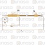 RO-Termopar Cabeza Roscada M8x1 L-1000mm
