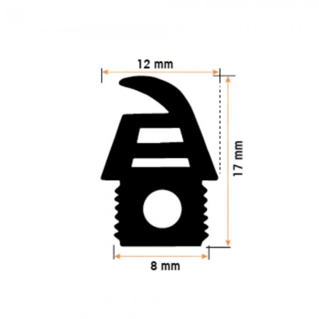 RO-Burlete Puerta Horno 470x350mm