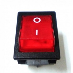 RO-Pulsador Rojo 30x22mm 230V Bipolar