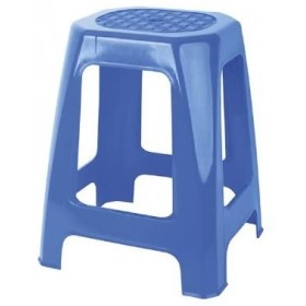 RO-Taburete Rectangular Alto, Multiuso, 46 x 29 x 26 cm, Color Azul