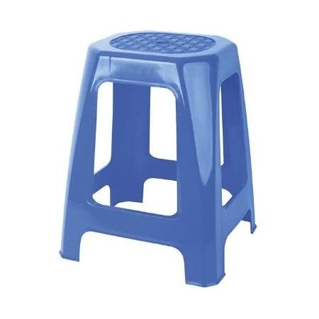 RO-Taburete Rectangular Alto, Multiuso, 46 x 29 x 26 cm, Color Azul
