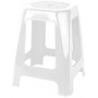 RO-Taburete Rectangular Alto, Multiuso, 46 x 29 x 26 cm, Color Blanco