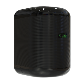 RO-Dispensador de papel mecha ABS ECO-LUXE Negro con Dispensación Controlada