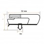 RO-Burlete 723x636mm Pvc Gris