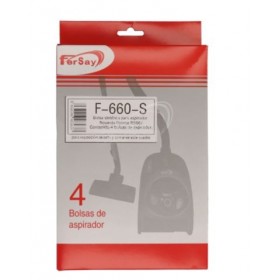 RO-Bolsa Saco Aspirador Sintetico 4 Unidades F660S Sustitución Referencia 915660