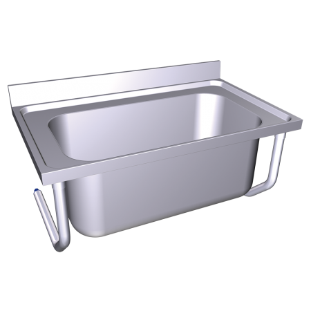 Fregadero colg.c/palomillas 1C 1200x600x340 mm. Dimensiones cubeta 1060x420x350 mm.