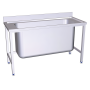 Fregadero con soporte 1C 1000x600x850 mm. Dimensiones cubeta 860x495x380 mm.