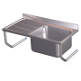 Fregadero colg.c/palomillas 1C,EI 1300x700x300 mm. Dimensiones cubeta 500x500x300 mm.