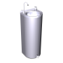 Fuente de agua de columna con pedal 350x300x850 mm.