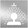 Pictograma inoxidable "Ducha" 120x120x1.5 mm.