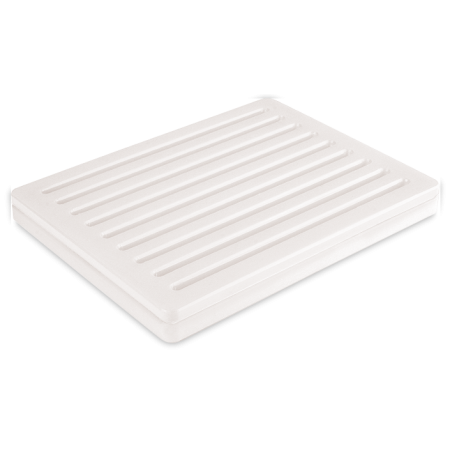 Tabla panera recoge-migas fibra blanca 450x330x40 mm. 2 piezas.