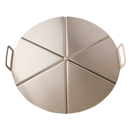 Bandeja de aluminio con asas para pizza 6 porciones ø450 mm.