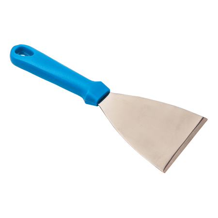 Espátula para preparación pizza en acero inox 110x100 mm.