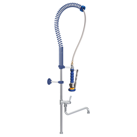 Grifo ducha básico de un agua con caño incorporado 1/2" de 1235 mm.