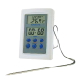 Termómetro digital con sonda para horno 50x6x75 mm. De -50ºC a +300ºC - Alarma programable y cable de 1000 mm.