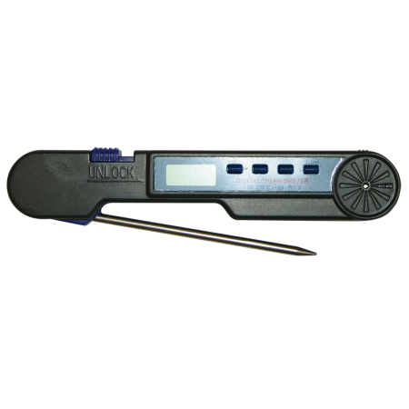 Termómetro de bolsillo con sonda rotativa compacto 28x10x140 mm. De -50ºC a +200ºC - Sonda de acero inox de 80 mm. y ø3,5 mm.