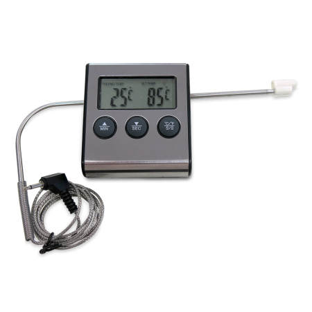 Termómetro digital rectangular inox para horno De -50ºC a +300ºC
