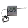 Termómetro digital rectangular inox para horno De -50ºC a +300ºC