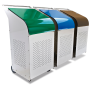 Papelera reciclaje tapa verde 470x600x1020 mm. Capacidad: 270 lts.